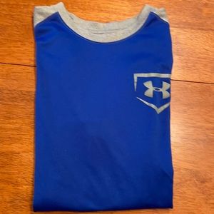 Like new UA dry fit 3/4 sleeve baseball style shirt in royal and gray⚾️⚾️⚾️